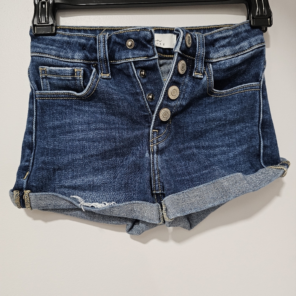 KanCan Signature Denim Shorts with Button Detail
